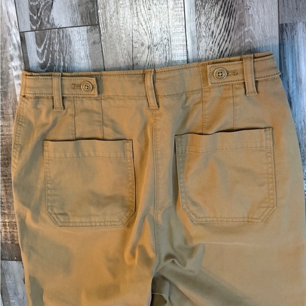 Talbots Retro Utility High Waist‎ Patch Pocket Crop Pants Size 6 Tan Khaki Chino - Picture 6 of 9